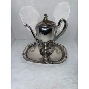 Reed & Barton Salem 1604 Silverplate Tray F B Rodgers SIL/COP Cofee Pot Vintage